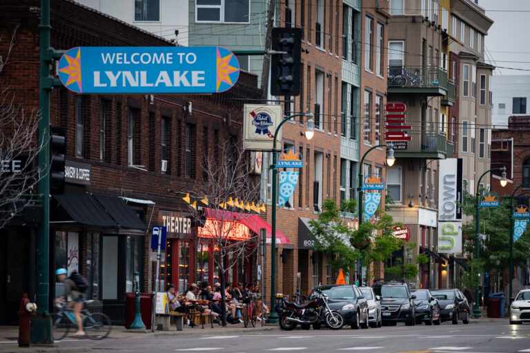 Full patio at Bryant Lake Bowl in Minneapolis 4 People on the patio at Bryant Lake Bowl on Lake Street.