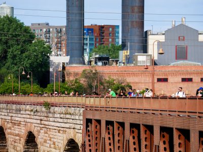 Stone Arch Bridge, Minneapolis, Summer Day