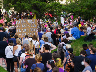 Protestors gather for Roe v. Wade decision in South Dakota