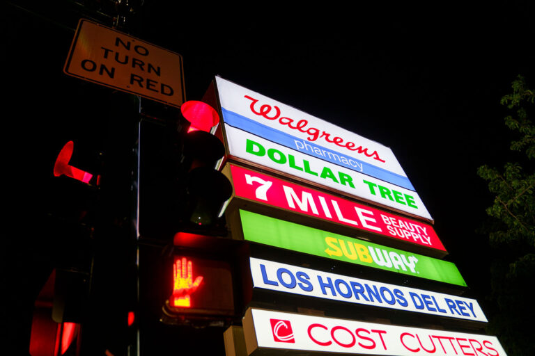 Strip mall re-opens in South Minneapolis 1 Signage for stores re-opening at a South Minneapolis strip mall that was damaged during riots.