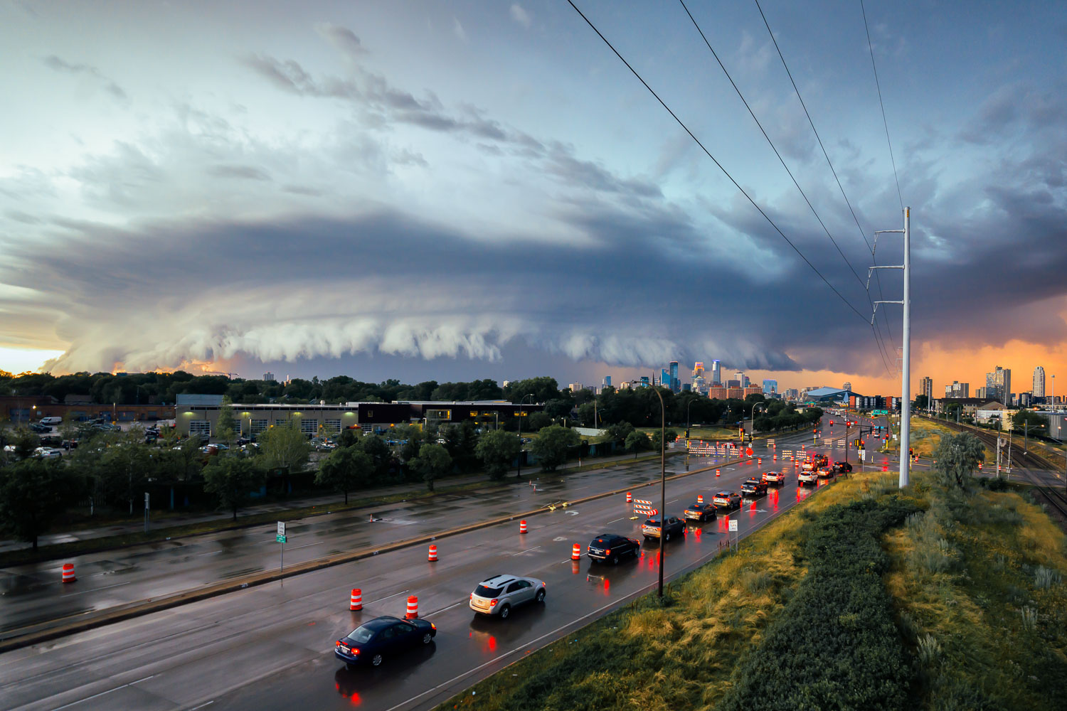 Storm clouds roll through Minneapolis on July 12, 2022.