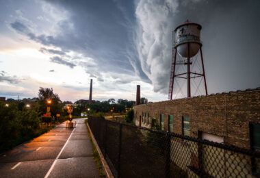 Storm clouds roll through Minneapolis on July 12, 2022.