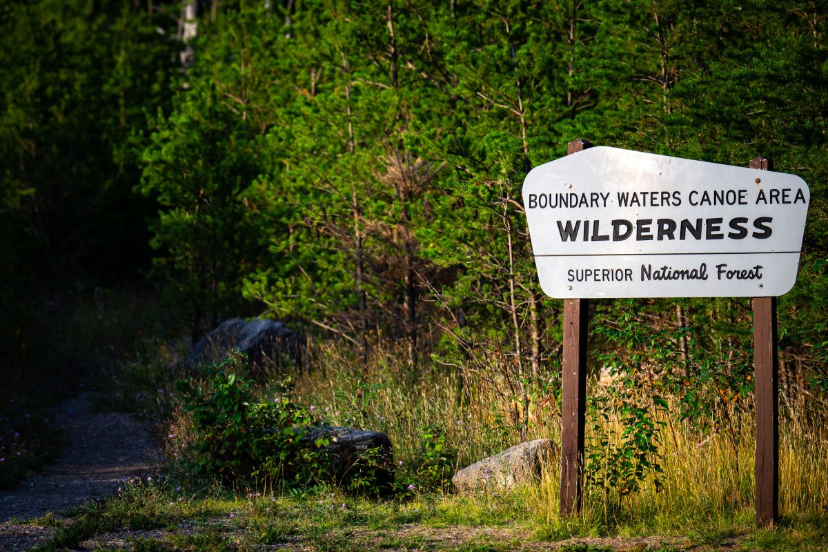 Boundary Waters Canoe Area Wilderness Superior National Forest Sign