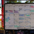 The Calendar at The People's Way inside George Floyd Square. The board has shown community events.