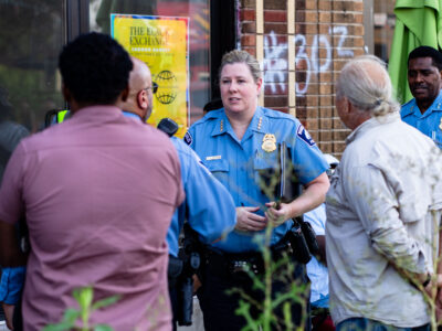 Interim Police Chief Huffman at George Floyd Square
