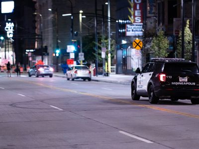 Minneapolis Police Squad Car on Hennepin Ave, August 2022