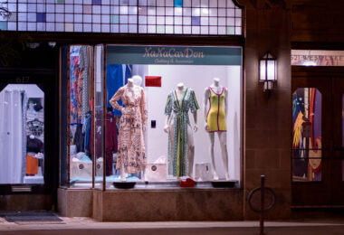 NaNaCarDon Clothing & Accessories storefront window on Lake Street in Minneapolis