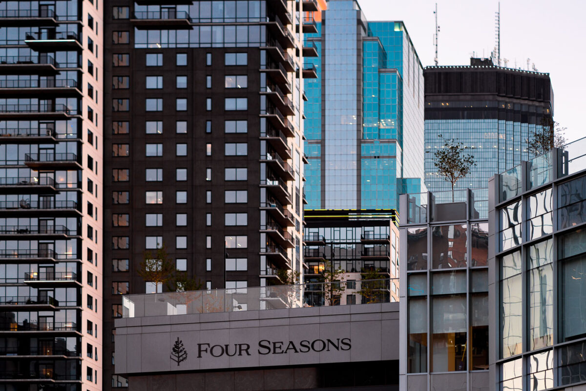 Newly built and opened Four Seasons Hotel in downtown Minneapolis.