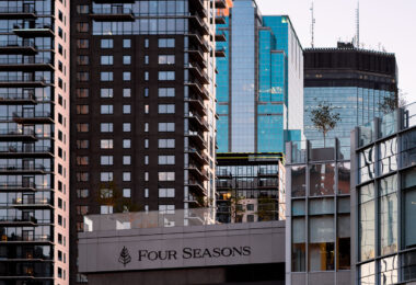 Newly built and opened Four Seasons Hotel in downtown Minneapolis.