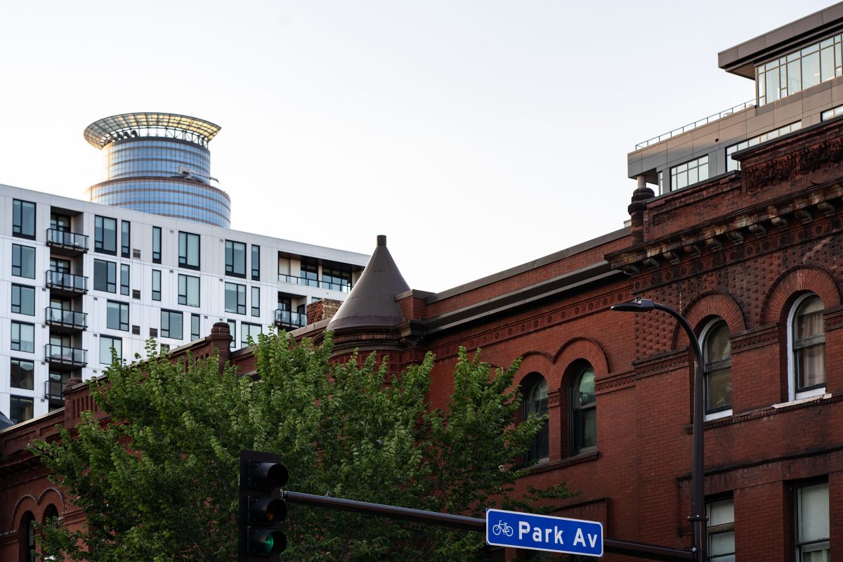 Park Ave and the Capella Tower in Downtown Minneapolis