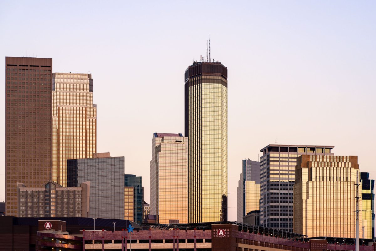 IDS Center and Downtown Minneapolis Skyline Above Ramp A