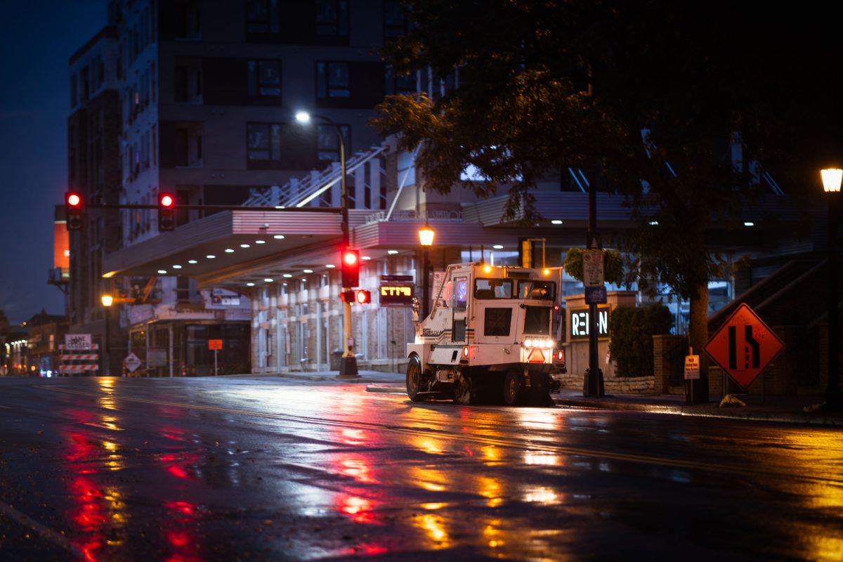 Street Sweeper on Hennepin Ave in Uptown Minneapolis