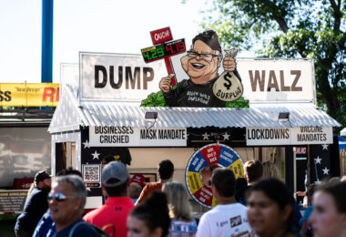 "Dump Walz" booth at the Minnesota State Fair.