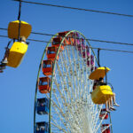 The Sky Ride and ferris wheel at the Minnesota State Fair.