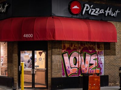 LOVE Mural on Pizza Hut, Chicago Ave, Minneapolis
