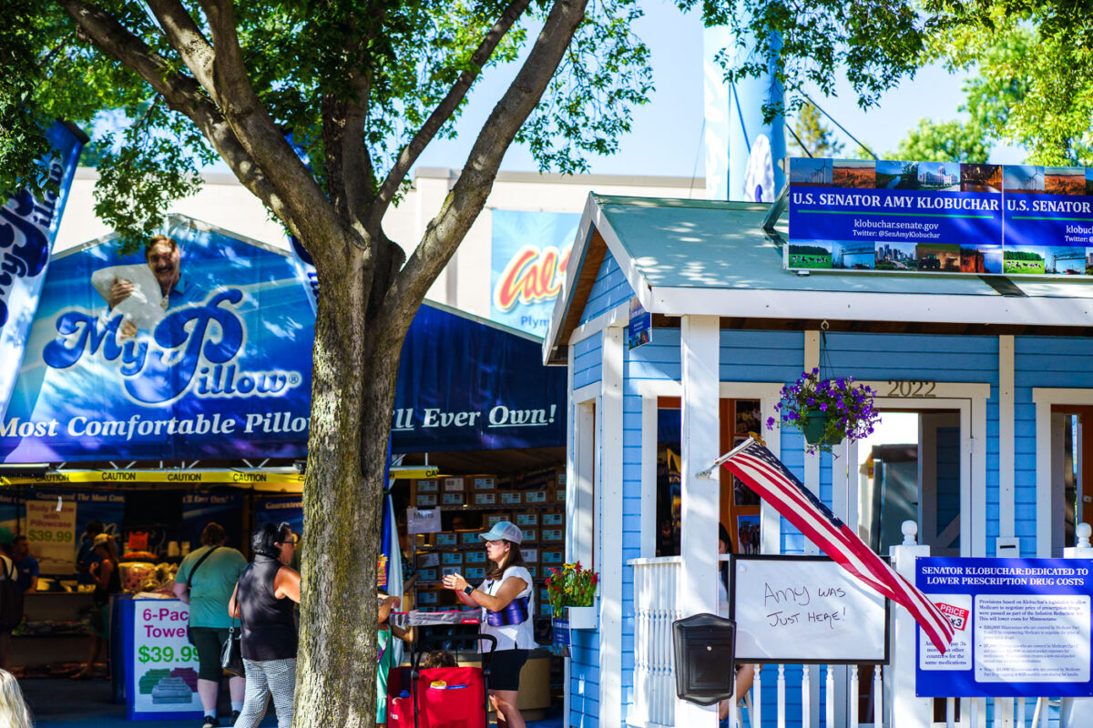 MyPillow and Amy Klobuchar Booth at State Fair