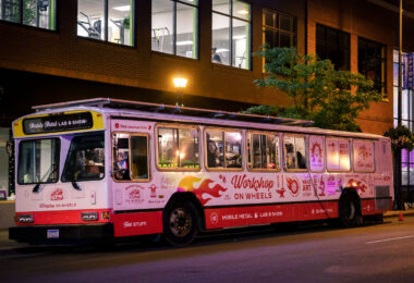 A "Workshop on Wheels" on Lake Street in Minneapolis.