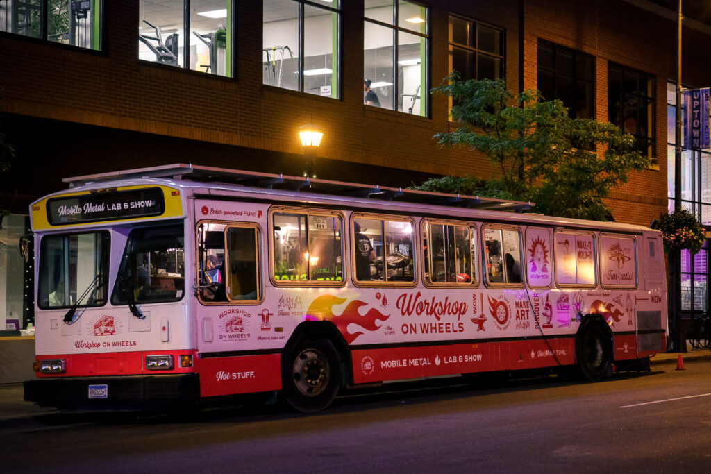 A "Workshop on Wheels" on Lake Street in Minneapolis.