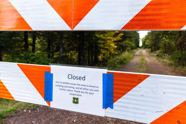 Road closure in Superior National Forest, September 2022 1 US Forest Service closure notice in Minnesota