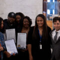 Jacob Frey, the Mayor of Minneapolis, poses with the family of George Floyd on what would have been Floyd’s 49th birthday. The mayor had proclaimed it George Floyd Day.

Terrence Floyd, Paris Stevens, Angela Harrelson.