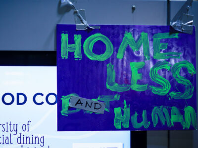Minneapolis City Hall Protest: Homeless and Human Sign