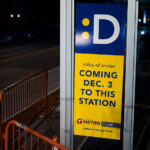 New Metro Transit D Line signage on Chicago Avenue in Minneapolis.