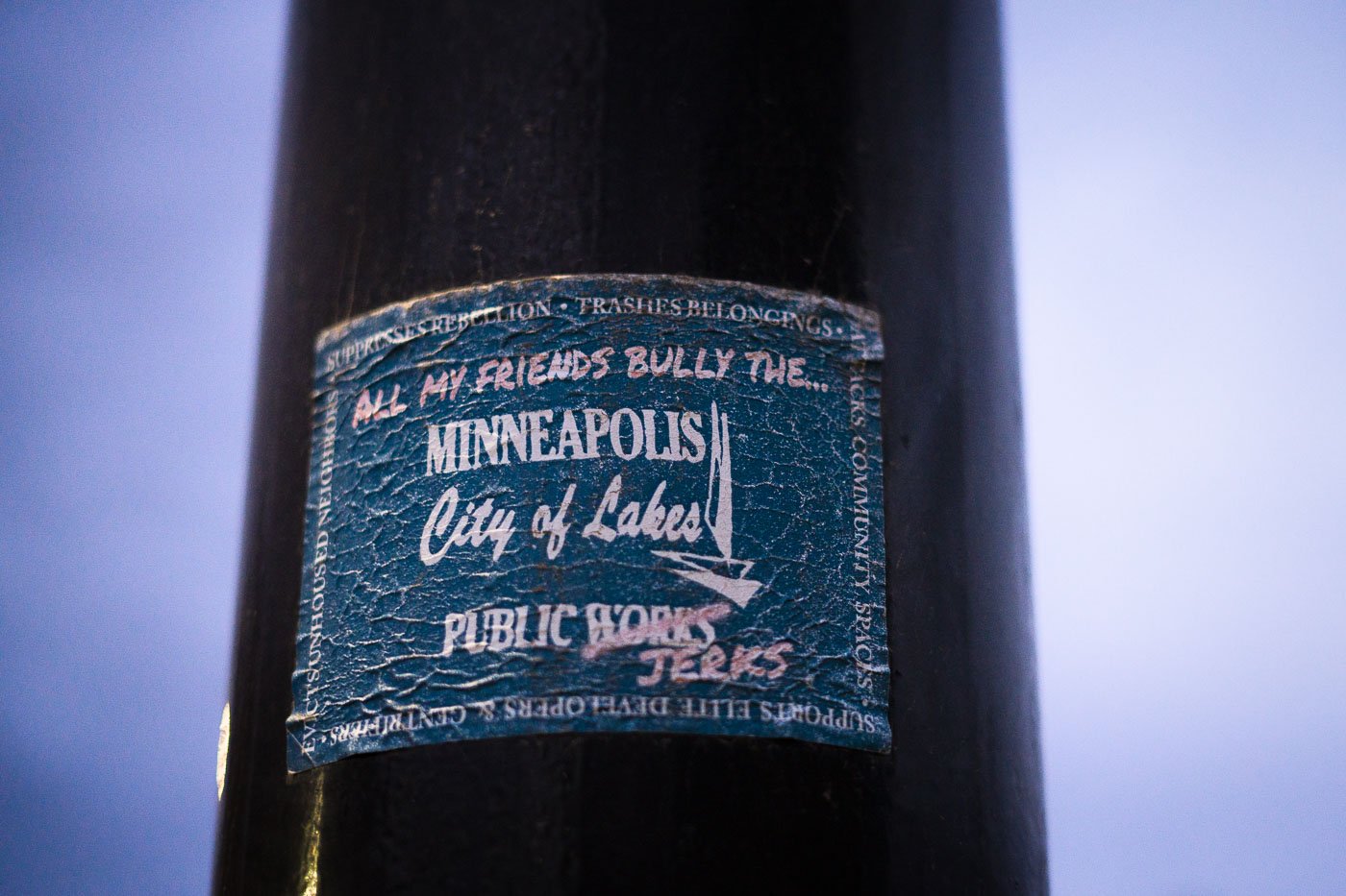 Radical Minneapolis Public Works sticker