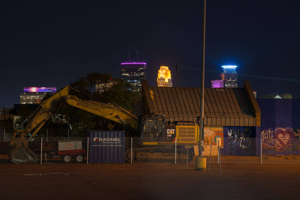 The demolition of the former supervalu store on Lake Street in South Minneapolis.