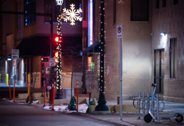 A Bird scooter on Girard in Uptown Minneapolis in November 2022.