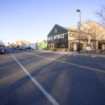 Looking down Nicollet Avenue in South Minneapolis. Eat Street Crossing on the right.
