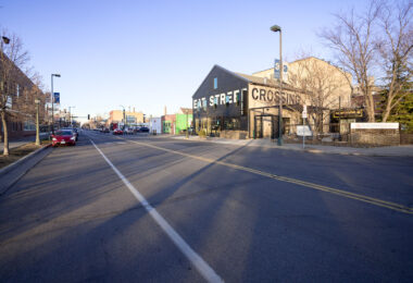 Looking down Nicollet Avenue in South Minneapolis. Eat Street Crossing on the right.