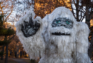 The Holidazzle Yeti at Loring Park in Minneapolis.