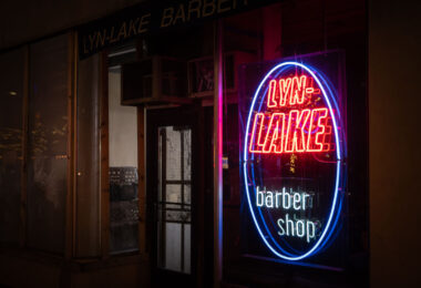 Lyn-Lake Barber Shop on Lyndale Avenue in South Minneapolis.