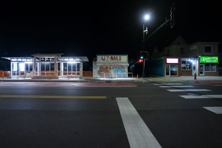 Metro Transit D-Line station on Chicago Avenue in Minneapolis 4 Metro Transit D-Line Chicago-Lake Transit Center on Chicago Avenue in Minneapolis.
