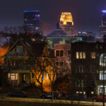 Minneapolis skyline as seen from Powderhorn Park.