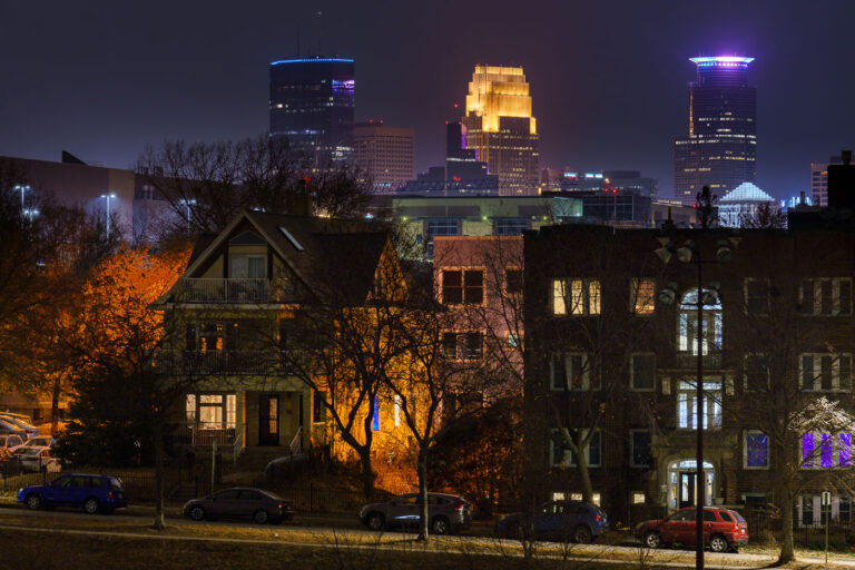 Minneapolis Skyline at night from Powderhorn Park 2022 4 Minneapolis skyline as seen from Powderhorn Park.