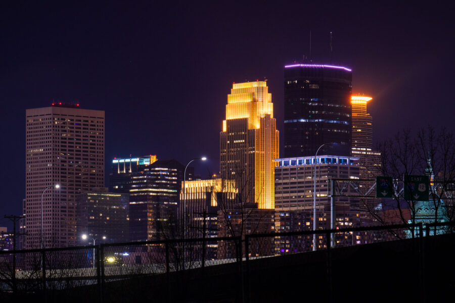 Minneapolis Skyline at Night, November 2022