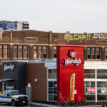 A newly built Wendy's in Minneapolis. The restaurant was burned down in May 2020 during riots following the murder of George Floyd.