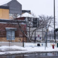The former Minneapolis Police third precinct in South Minneapolis. The precinct was burned in 2020 by protesters following the May 25, 2020 murder of George Floyd.