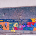 Lake Street / Midtown Station in South Minneapolis during November snowfall.