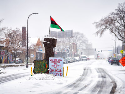 George Floyd Square, Minneapolis, in November Snowfall