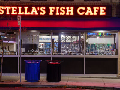 Stella's Fish Cafe at Night, Uptown Minneapolis