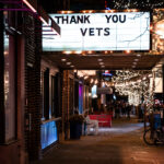 Thank You Vets on a marquee on Lyndale in Uptown Minneapolis.