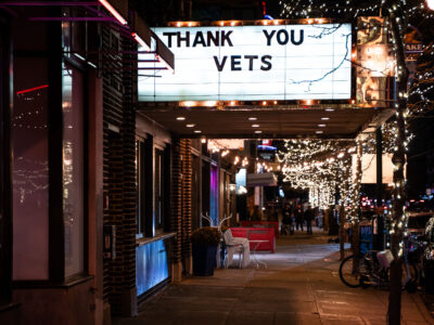 Minneapolis Theatre Marquee: Thank You Vets