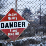 An active quarry danger sign found in Northeast Wisconsin.