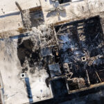 The day after a fire at a vacant apartment building on Lyndale Avenue in Minneapolis.