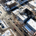 The day after a fire at a vacant apartment building on Lyndale Avenue in Minneapolis.