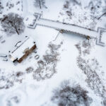 Fresh snowfall in Loring Park near Downtown Minneapolis.