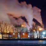 Green Bay Packaging's new 0 million dollar recycled paper mill opened in 2021. As seen from across the Fox River.
