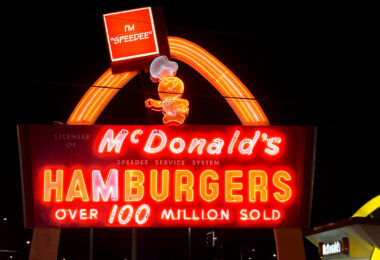 One of the few remaining original McDonalds signs. Located in Green Bay, Wisconsin.